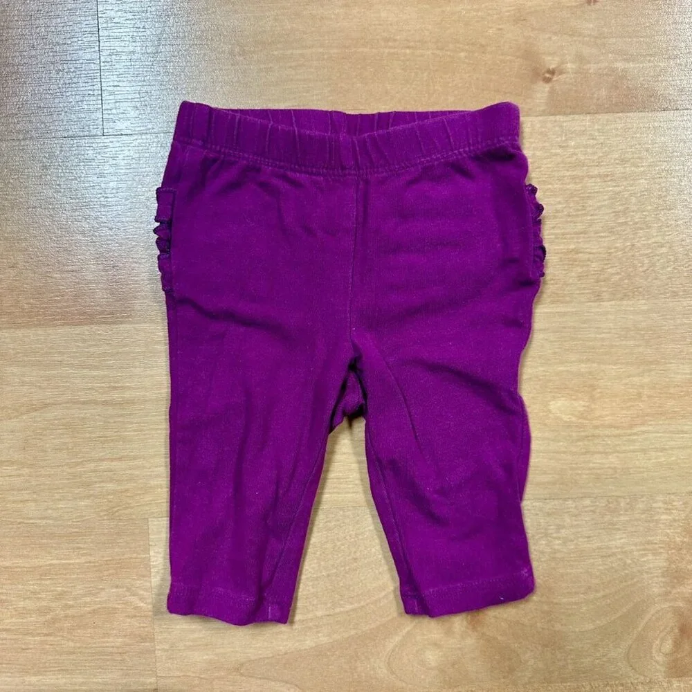 Old Navy Baby Girl 2-Piece Purple & Pink Plaid Outfit Size 0-3M